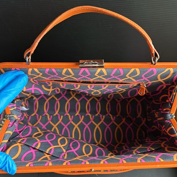 Vera Bradley BARBARA FRAME BAG Jazzy Blooms Multicolored Flowers Retired Print - Picture 6 of 12